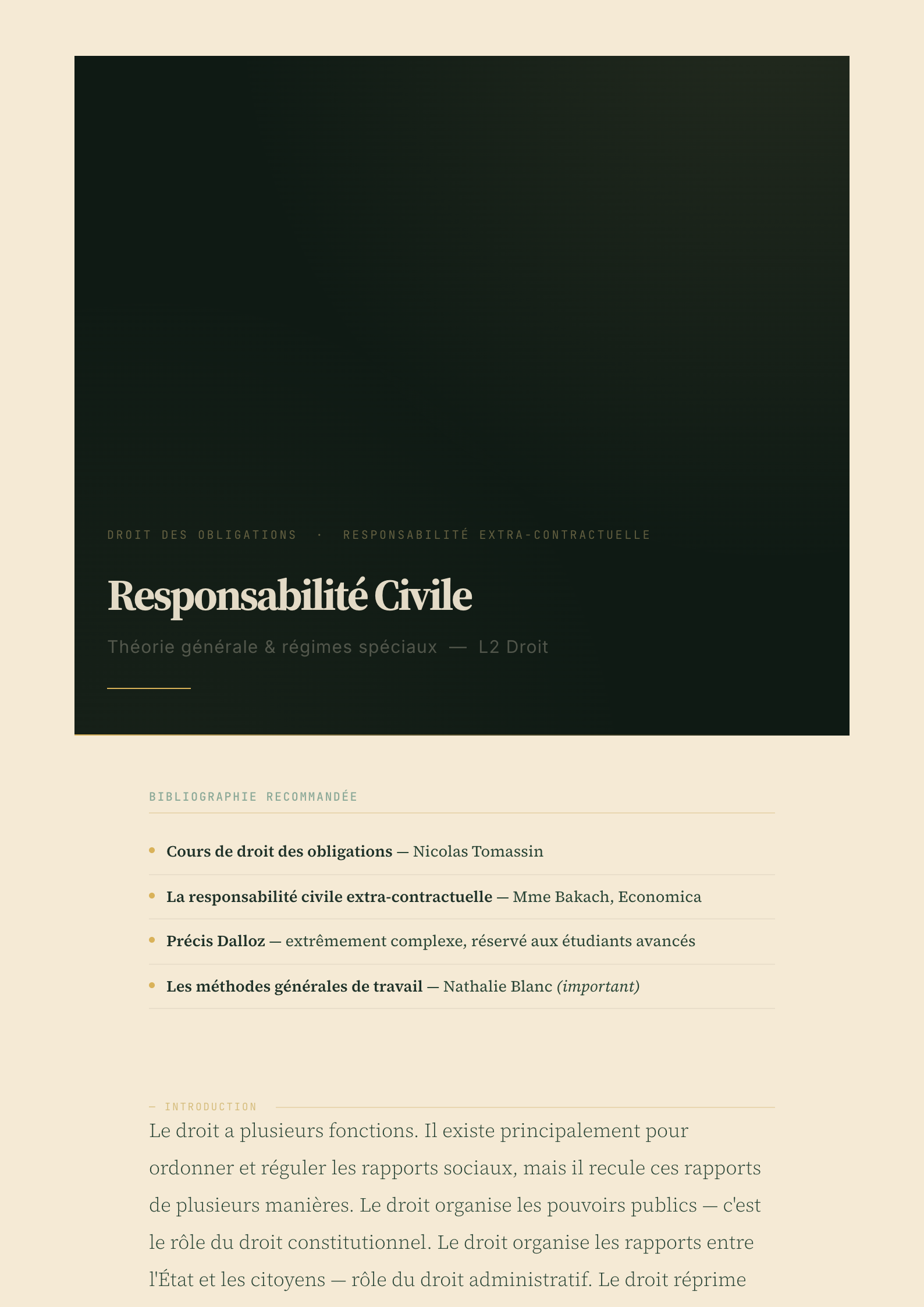 Cours Corpus — Responsabilité civile